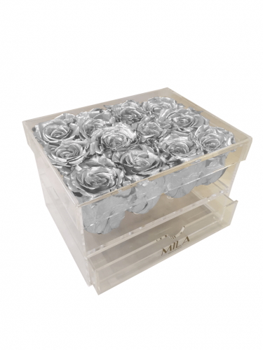 Produit Mila-Roses-01535 Mila Acrylic Medium Bijou - Metallic Silver