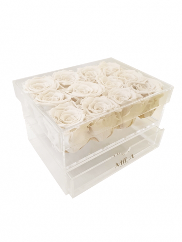 Produit Mila-Roses-01545 Mila Acrylic Medium Bijou - White Cream