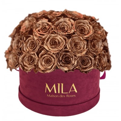 Produit Mila-Roses-01615 Mila Classique Large Dome Burgundy - Metallic Copper