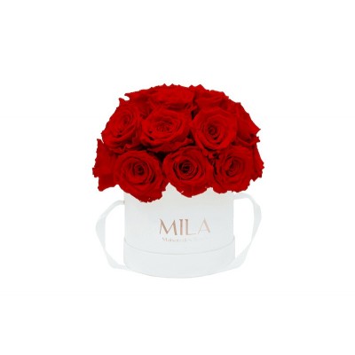 Produit Mila-Roses-01702 Mila Classique Small Dome White - Rouge Amour