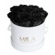 Mila Classic Small White - Black Velvet