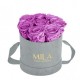 Mila Velvet Small Light Grey Velvet Small - Mauve